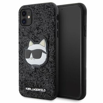 Karl Lagerfeld KLHCN61G2CPK iPhone 11 / Xr 6.1" svart/svart hardcase Glitter Choupette Patch