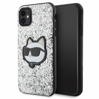 Karl Lagerfeld KLHCN61G2CPS iPhone 11 / Xr 6.1" sølv/sølv hardcase Glitter Choupette Patch