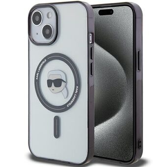 Karl Lagerfeld KLHMP15SHKHNOTK iPhone 15/14/13 6.1" gjennomsiktig hardcase IML Karl\'s Head MagSafe.