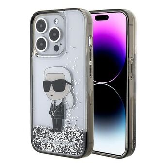 Karl Lagerfeld KLHCP15LLKKNSK iPhone 15 Pro 6.1" gjennomsiktig hardcase Liquid Glitter Ikonik