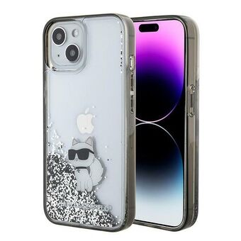 Karl Lagerfeld KLHCP15SLKCNSK iPhone 15 / 14 / 13 6.1" gjennomsiktig hardcase Liquid Glitter Choupette