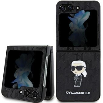 Karl Lagerfeld KLHCZF5SAPKINPK Z Flip5 F731 hardcase svart/black Saffiano Monogram Ikonik Pin