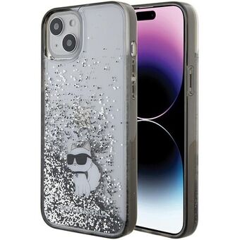 Karl Lagerfeld KLHCP15MLKCNSK iPhone 15 Plus / 14 Plus 6,7" gjennomsiktig hardcase med flytende glitter Choupette