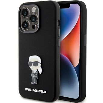 Karl Lagerfeld KLHCP15LSMHKNPK iPhone 15 Pro 6.1" svart/sort Silikon Ikonik Metall Pin