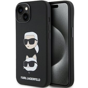 Karl Lagerfeld KLHCP15SSDHKCNK iPhone 15 / 14 / 13 6.1" svart/silikon Karl&Choupette-hode