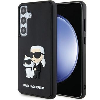 Karl Lagerfeld KLHCS24S3DRKCNK S24 S921 svart/sort hardcase 3D Gummi Karl&Choupette