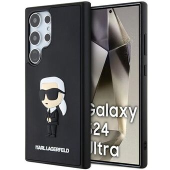 Karl Lagerfeld KLHCS24L3DRKINK S24 Ultra S928 sort hardcase 3D Rubber Ikonik.