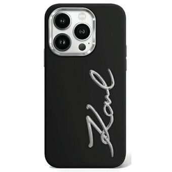 Karl Lagerfeld KLHCP15LSCMSMVK iPhone 15 Pro 6.1" svart/svart hardcase Silikon Metal Script Logo