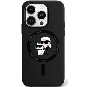 Karl Lagerfeld KLHMP15LSCMKCRHK iPhone 15 Pro 6.1" svart/svart hardcase-silikon Karl & Choupette MagSafe