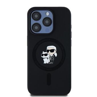 Karl Lagerfeld KLHMP13LSCMKCRHK iPhone 13 Pro / 13 6.1" svart/svart hardcase silikon Karl & Choupette MagSafe