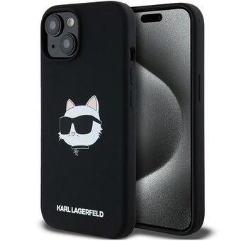 Karl Lagerfeld KLHMP15SSCHPPLK iPhone 15 / 14 / 13 6.1" svart hardcase silikon Choupette hode MagSafe.