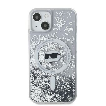 Karl Lagerfeld KLHMN61LGCHSGH iPhone 11 / Xr 6.1" hardcase gjennomsiktig Liquid Glitter Choupette Head Magsafe