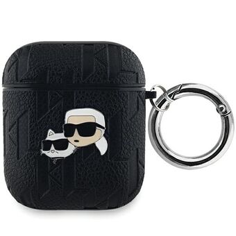 Karl Lagerfeld KLA2PGKCPK AirPods 1/2 deksel czarny/svart Monogram Karl & Choupette Head.