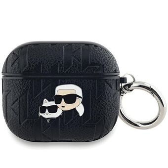 Karl Lagerfeld KLA3PGKCPK AirPods 3 deksel czarny/svart Monogram Karl & Choupette Head