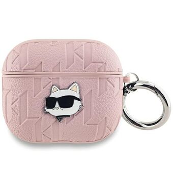 Karl Lagerfeld KLA3PGCHPP AirPods 3 deksel, rosa/pink Monogram Choupette Head