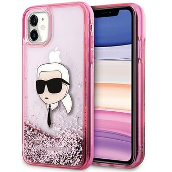 Karl Lagerfeld KLHCN61LNKHCP iPhone 11/ XR rosa hardcase Glitter Karl Head