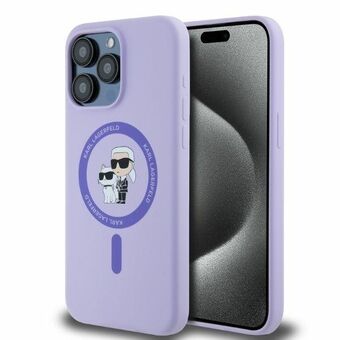 Karl Lagerfeld KLHMP15XSCMKCRHU iPhone 15 Pro Max 6,7" lilla/purple hardcase Silikon KC Heads Ring MagSafe