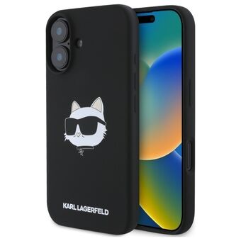 Karl Lagerfeld KLHMP16SSCHPPLK iPhone 16 6.1" svart/sort hardcase Silikon Choupette Head Print MagSafe