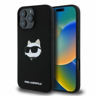 Karl Lagerfeld KLHMP16XSCHPPLK iPhone 16 Pro Max 6.9" svart/svart hardcase Silikon Choupette Head Print MagSafe