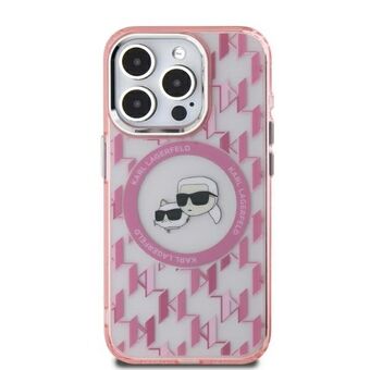 Karl Lagerfeld KLHMP15SHMCKMHP iPhone 15 6.1" rosa/pink IML Monogram Karl&Choupette Hode MagSafe