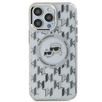 Karl Lagerfeld KLHMP15SHMCKMHT iPhone 15 6.1" gjennomsiktig/transparent IML Monogram Karl&Choupette Head MagSafe