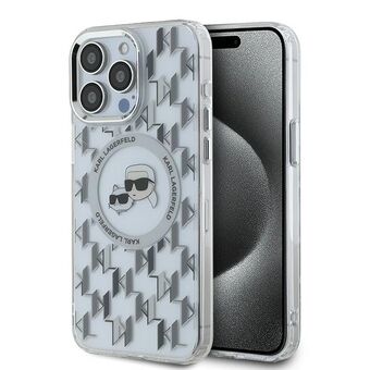 Karl Lagerfeld KLHMP15LHMCKMHT iPhone 15 Pro 6.1" gjennomsiktig/transparent IML Monogram Karl&Choupette Head MagSafe