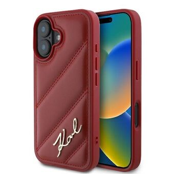 Karl Lagerfeld KLHCP16SPQDSMGR iPhone 16 6.1" rød/red hardcase Quilted Signature