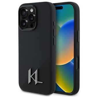 Karl Lagerfeld KLHMP16LSCMKMPCK iPhone 16 Pro 6.3" svart/black hardcase Silikon Shadow Metal Initial MagSafe