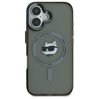 Karl Lagerfeld KLHMP16LHLSCHK iPhone 16 Pro 6.3" svart/hardcase IML Metal Choupette Head MagSafe