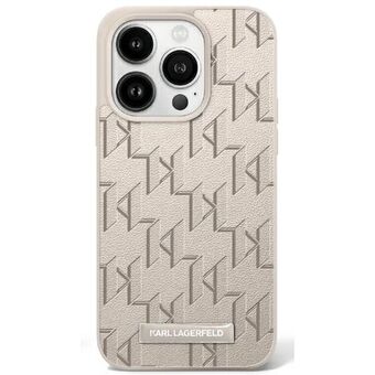 Karl Lagerfeld KLHMP16LPKHPORPE iPhone 16 Pro 6.3" hardcase beige/beige Leather Monogram Metal Logo MagSafe