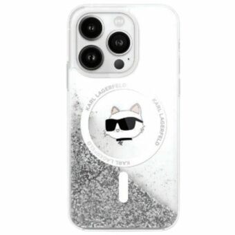 Karl Lagerfeld KLHMP16SLGCHSGH iPhone 16 6,1" hardcase transparent Liquid Glitter Choupette Head Magsafe