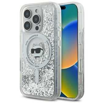 Karl Lagerfeld KLHMP16LLGCHSGH iPhone 16 Pro 6,3" hardcase transparent Liquid Glitter Choupette Head Magsafe