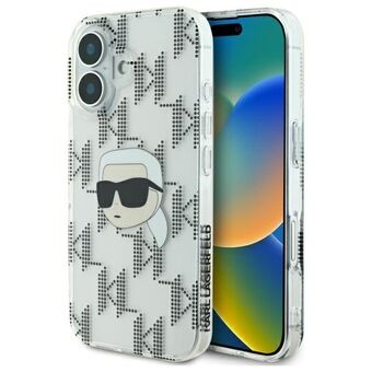 Karl Lagerfeld KLHCP16SHKLPKHT iPhone 16 6.1" gjennomsiktig/transparen hardcase IML Karl Head Electroplated