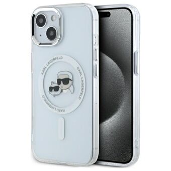 Karl Lagerfeld KLHMP14SHLSKCH iPhone 14 6.1" hvit/white hardcase IML Metal Karl&Choupette Head MagSafe