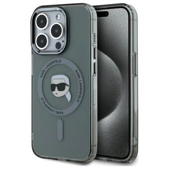 Karl Lagerfeld KLHMP15XHLSKIK iPhone 15 Pro Max 6.7" svart/sort hardcase IML Metall Karl Hode MagSafe