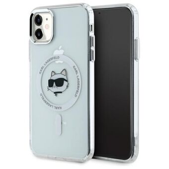 Karl Lagerfeld KLHMN61HLSCHH iPhone 11 / Xr 6.1" hvit/hardcase IML Metal Choupette Head MagSafe