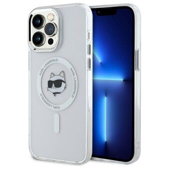 Karl Lagerfeld KLHMP13XHLSCHH iPhone 13 Pro Max 6,7" hvit/hvit hardcase IML Metal Choupette Head MagSafe