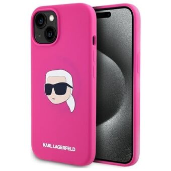 Karl Lagerfeld KLHMP15SSKHPPLF iPhone 15 6.1" fuksia/fuchsia hardcase Silikon Karl Head Print MagSafe