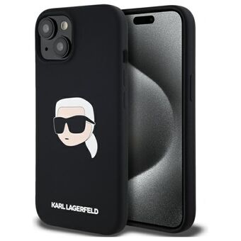 Karl Lagerfeld KLHMP15SSKHPPLK iPhone 15 6,1" svart/svart hardcase Silikon Karl Head Print MagSafe