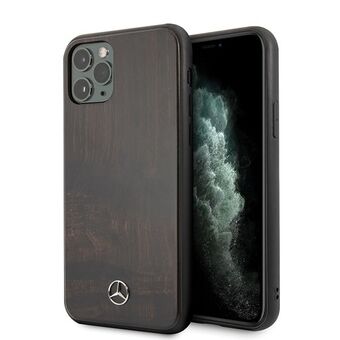 Mercedes iPhone 11 Pro Hardt Deksel Brun Wood Line Rosewood