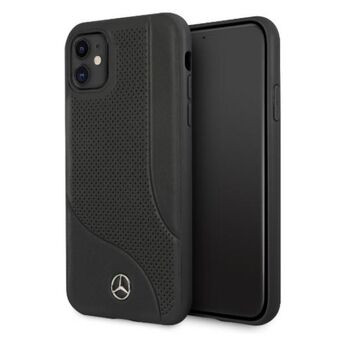 Mercedes MEHCN61CDOBK iPhone 11 6,1" / Xr svart hardcase lærperforert område