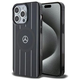 Mercedes MEHMP15L23HRSK iPhone 15 Pro 6.1" svart hardcase Double Layer Crossed Lines MagSafe