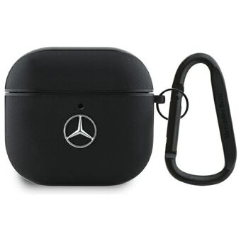 Mercedes MEA4CSLBK AirPods 4 deksel svart/sort Lær Metall Logo