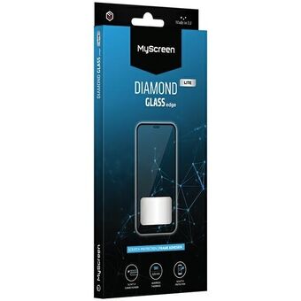 MS Diamond Glass Edge Lite FG for iPhone Xr /11 svart/svart Full Glue