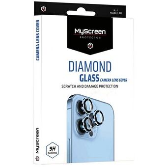 MS Diamond Glass Kameralinsedeksel iPhone 14 Pro 6.1"/14 Pro Max 6.7" Lilla/lilla kameralinsebeskyttelse