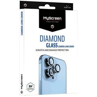 MS Diamond Glass Kameralinsedeksel iPhone 15 6,1 tommer / 15 Plus 6,7 tommer, svart, beskyttelse til kameraobjektivet