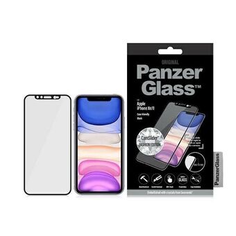 PanzerGlass E2E Super+ iPhone Xr/11 Etuivennlig Swarovsky CamSlider svart/svart