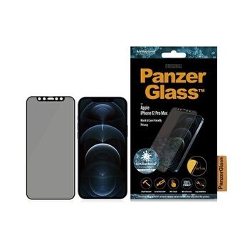 PanzerGlass E2E Super+ iPhone 12 Pro Max-dekselvennlig, antibakteriell, mikrofrakturavskjerming, svart