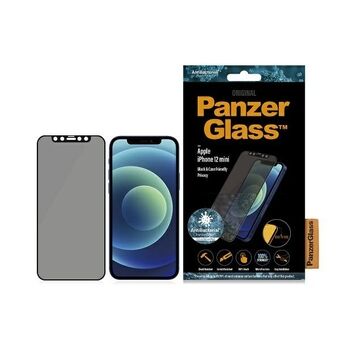 PanzerGlass E2E Super + iPhone 12 Mini deksel vennlig antibakteriell mikrofraktur Personvern sortering / sortering