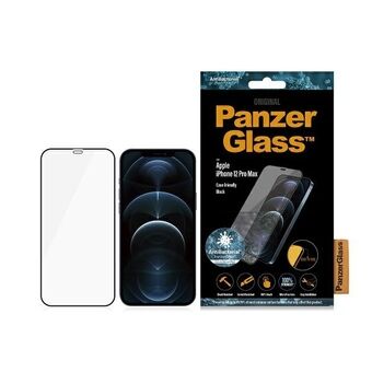 PanzerGlass E2E Super+ iPhone 12 Pro Max-dekselvennlig antibakteriell mikrofraktur - svart 2712.